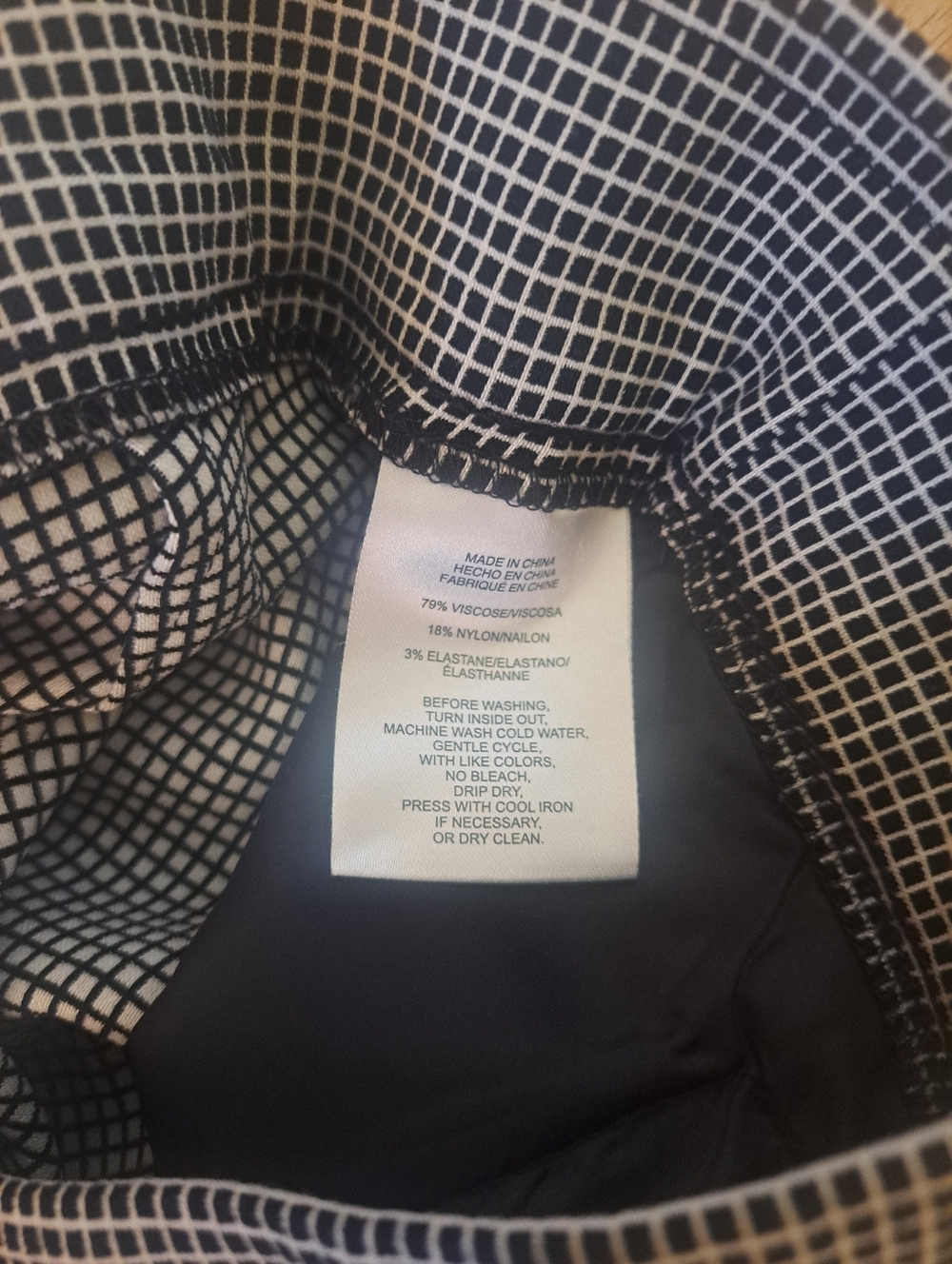 Jones New York Black and White Micro-Check Pants - Picture 7 of 9